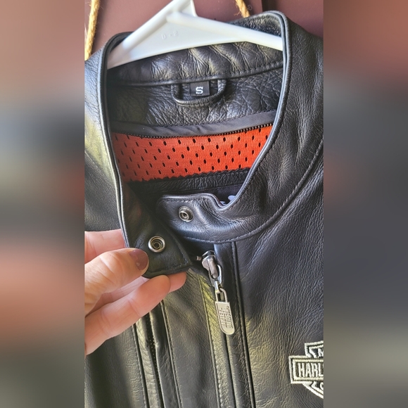 Vintage Womens SM Harley Davidson‎ leather jacket with Embroidery Biker Jacket - Picture 7 of 16